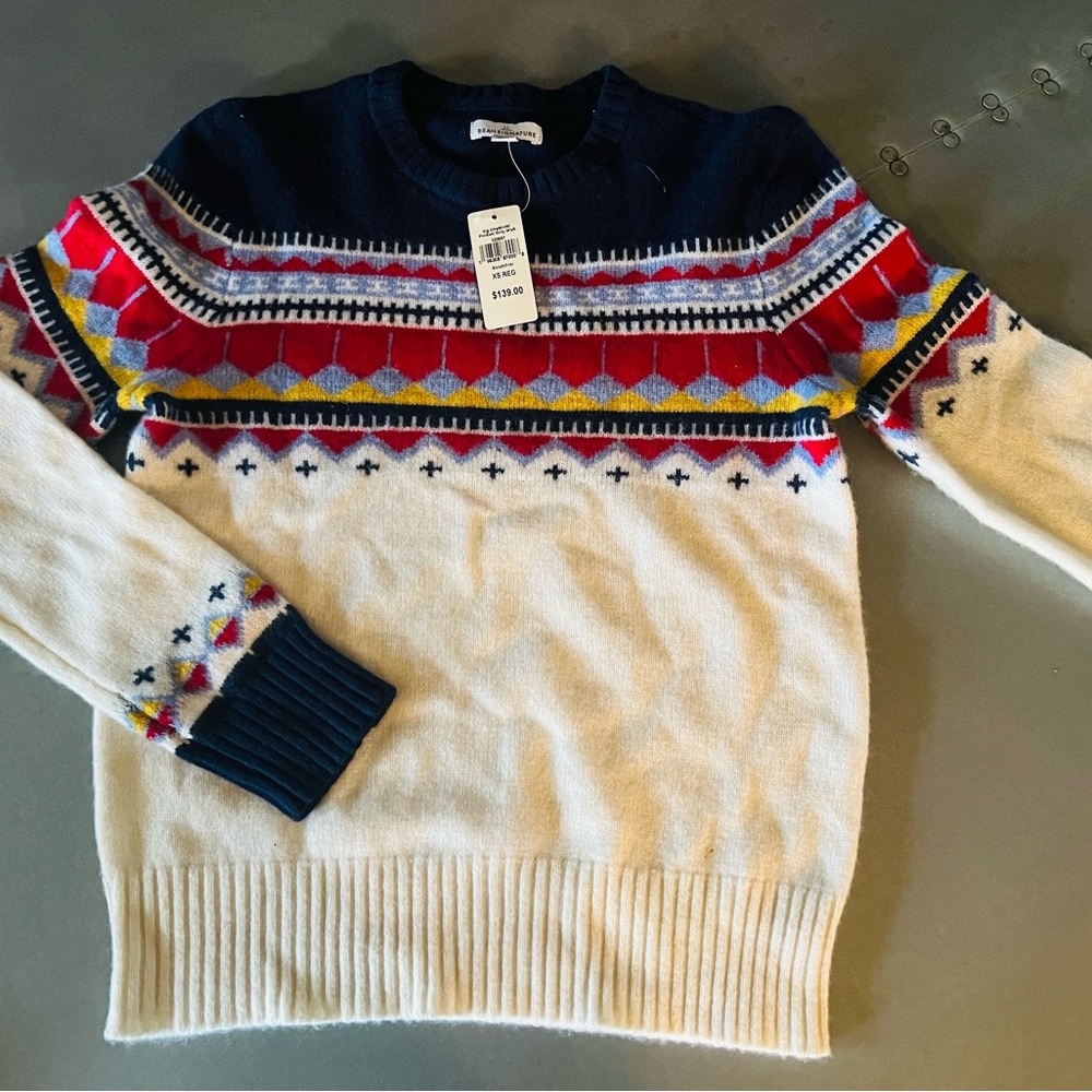 Womens Multicolor Patterned Sweater